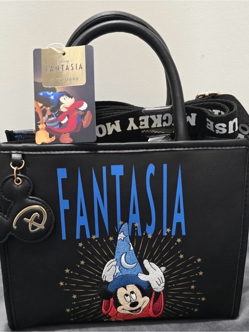 Disney Fantasia Black Mickey Tote Bag